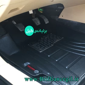 کفی سه بعدی برلیانس H330 مشکی دوخت قرمز-جستینو