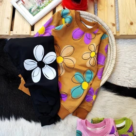 بلوز شلوار گل درشت سه رنگ 