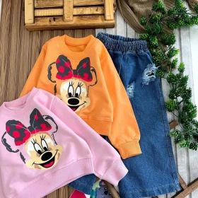 کراپ میکی با شلوار لی 