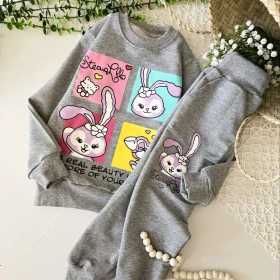 بلوز شلوار چهارخرگوش تکرنگ ملانژ -جستینو