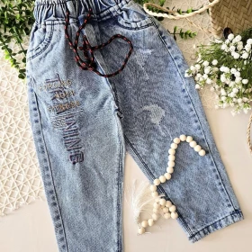 شلوار لی طرح TRAINING -جستینو