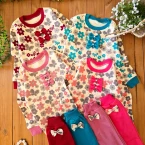 بلوز شلوار گل بابونه دو پاپیون 