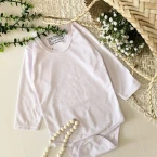 زیردکمه دار آستین بلند تکرنگ سفید 