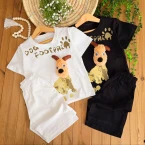 تیشرت شلوارک دو رنگ عروسکی هاپو 