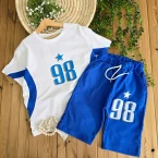 تیشرت با شلوارک کتان طرح 98 