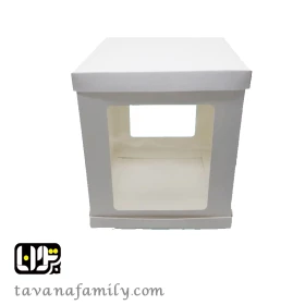 جعبه کیک دور طلقی (ابعاد 32 در 32 ارتفاع 29 سانت)