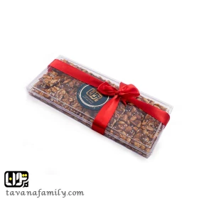بادام سوخته ظرف کریستال