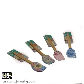 لیسک سیلیکونی نقش دار دسته چوبی