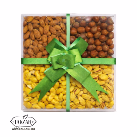 پک هدیه آجیل 4 مغز شور بزرگ-جستینو