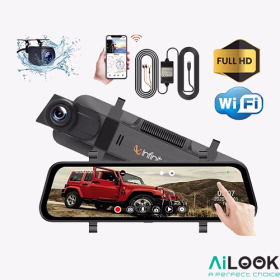 دوربین ثبت وقایع خودرو دو دوربین آیینه‌ای وای‌فای‌دار اینفینیتی DR1000-جستینو