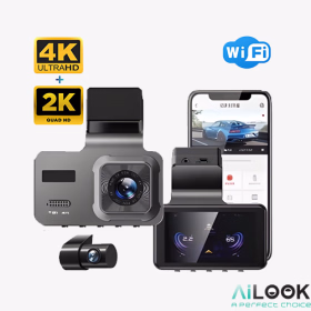 دوربین ثبت وقایع خودرو BOTSLAB وای‌فای‌دار دو لنز 4K مدل X10-جستینو