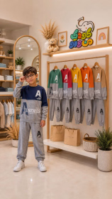 بلوز شلوار دو رنگ طرح A -جستینو
